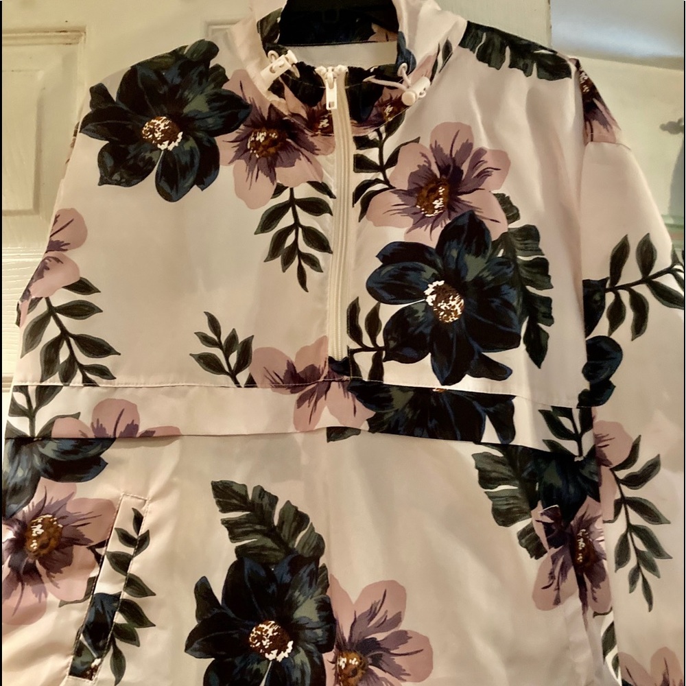Beautiful Thread + Supply floral windbreaker